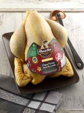 Chapon fermier des Landes prêt à cuire